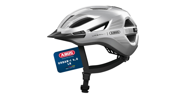 ABUS Urban-I 4.0 LR Fahrradhelm in Signal Silver, Größe XL